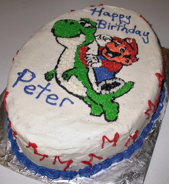  birthday cake had become, because of Mario's 20th 